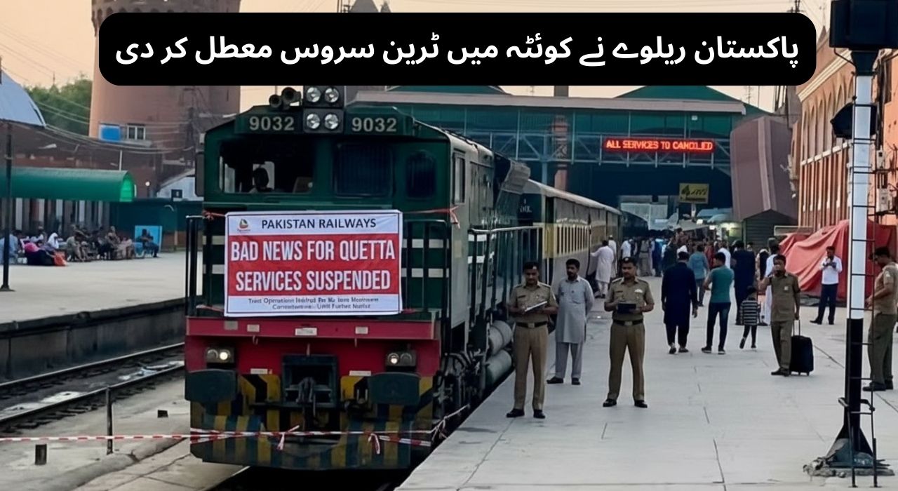 پاکستان ریلوے نے کوئٹہ میں ٹرین سروس معطل کر دی