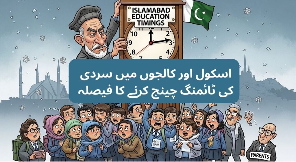 اسکول اور کالجوں میں سردی کی ٹائمنگ چینج کرنے کا فیصلہ