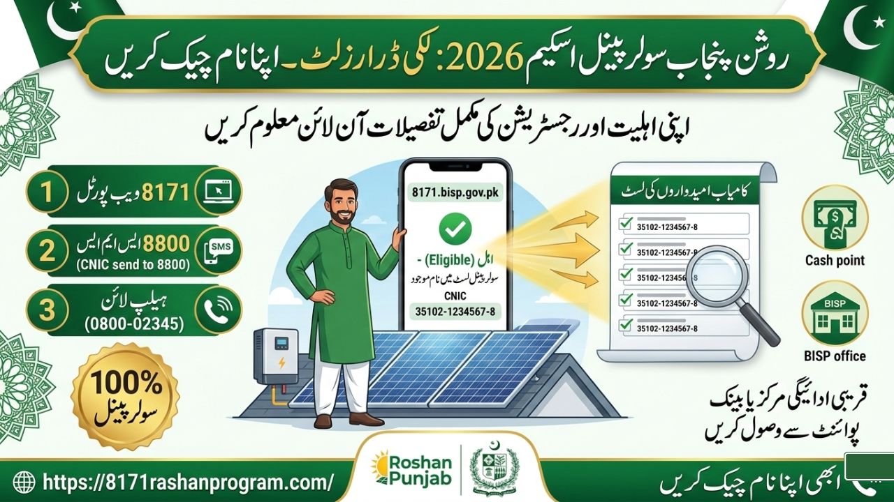 سولر پینل اسکیم 2026 لکی ڈرا (قرعہ اندازی) کا رزلٹ جاری، اپنا نام کیسے دیکھیں؟