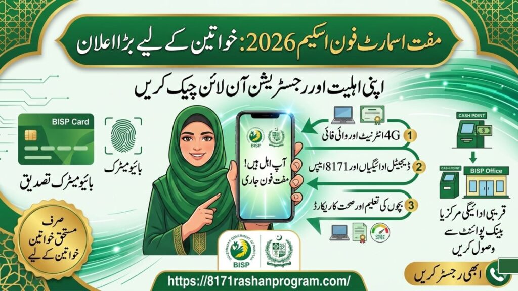 مفت اسمارٹ فون اسکیم 2026 بینظیر کفالت کی خواتین کے لیے بڑا اعلان